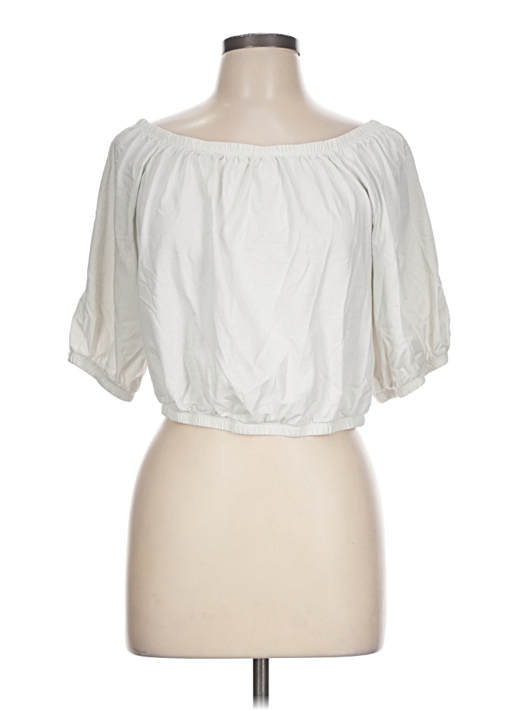 Pre-owned Old Navy 3/4 Sleeve Blouse In Silver