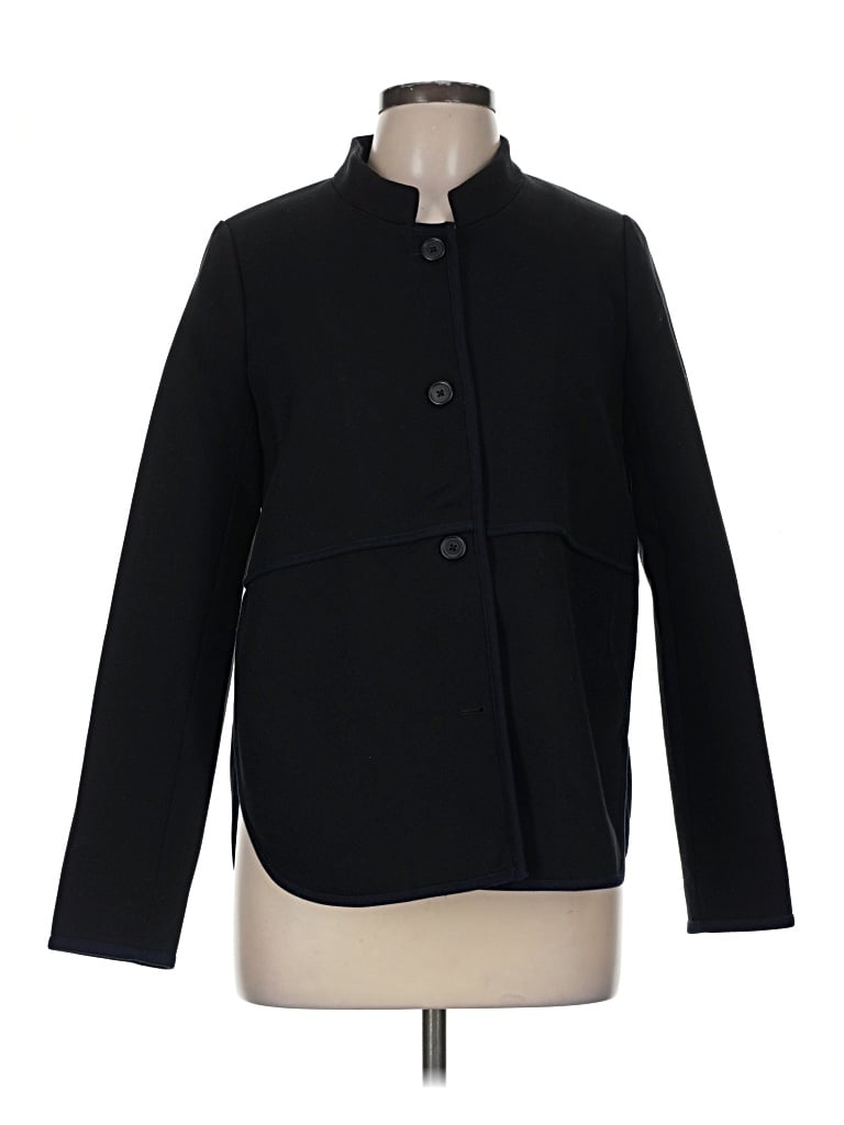 Pre-owned Jcrew 3/4 Sleeve Top Black Mock Neckline Tops