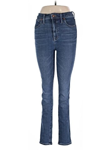 Madewell 10" High-Rise Skinny Jeans in Wendover Wash: TENCEL&trade; Denim Edition (view 1)