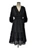 Max Studio Polka Dots Black Casual Dress Size L - photo 1