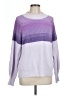 Gap Color Block Purple Pullover Sweater Size L - photo 1