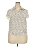 CAbi 100% Polyester Ivory Short Sleeve Polo Size 3X - photo 1