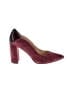 Nine West 100% Leather Color Block Purple Burgundy Heels Size 9 - photo 1
