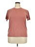 Unbranded Solid Brown Short Sleeve T-Shirt Size XXL - photo 1