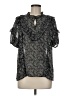 Hayden 100% Polyester Black Short Sleeve Blouse Size M - photo 1