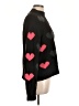 Calligraphie Hearts Black Turtleneck Sweater Size L - photo 4