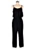 Fashion 100% Polyester Solid Black Jumpsuit Size M - photo 1