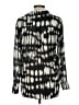 Bella Dahl 100% Rayon Animal Print Black Long Sleeve Blouse Size M - photo 2
