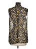 CAbi 100% Polyester Animal Print Gold Yellow Sleeveless Blouse Size M - photo 2