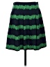 J.Crew 100% Polyester Stripes Green Casual Skirt Size 2 - photo 1