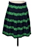 J.Crew 100% Polyester Stripes Green Casual Skirt Size 2 - photo 2