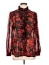 Chico's 100% Polyester Red Long Sleeve Blouse Size Lg (2) - photo 1
