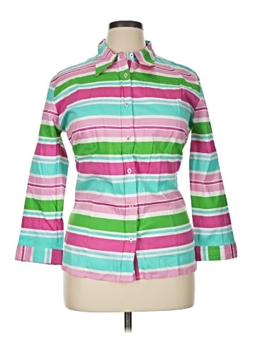 Tizzie 3/4 Sleeve Button-Down Shirt (view 1)