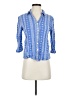 Ultra Pink 100% Rayon Blue 3/4 Sleeve Button-Down Shirt Size S - photo 1