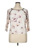 St. John Floral Ivory 3/4 Sleeve Blouse Size XL - photo 1