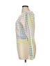 LoveShackFancy Checkered-gingham Plaid Yellow Pullover Sweater Size XL - photo 5
