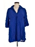Ekouaer 100% Rayon Blue 3/4 Sleeve Button-Down Shirt Size M - photo 1