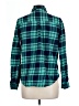 Forever 21 100% Cotton Plaid Green Long Sleeve Button-Down Shirt Size L - photo 2