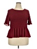 Torrid 100% Polyester Burgundy 3/4 Sleeve Blouse Size 2X Plus (2) - photo 1
