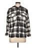 SO 100% Cotton Plaid Gray Long Sleeve Button-Down Shirt Size L - photo 1