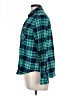 Forever 21 100% Cotton Plaid Green Long Sleeve Button-Down Shirt Size L - photo 5