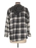 SO 100% Cotton Plaid Gray Long Sleeve Button-Down Shirt Size L - photo 2