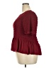 Torrid 100% Polyester Burgundy 3/4 Sleeve Blouse Size 2X Plus (2) - photo 5