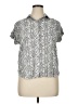 Jane and Delancey 100% Rayon Paisley Silver Black Short Sleeve Blouse Size M - photo 1