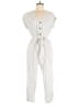 Gap 100% Rayon Stripes Ivory Jumpsuit Size Med Petite - photo 1