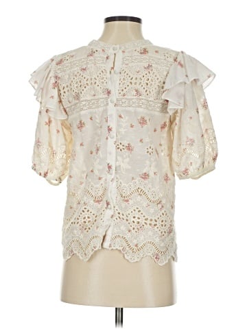 LoveShackFancy Short Sleeve Blouse (view 2)