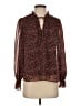 1.State 100% Polyester Brown Long Sleeve Blouse Size S - photo 1