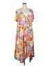 Perceptions Print Yellow Casual Dress Size 2X - photo 1