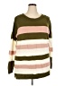 Full Circle Collection Stripes Green Pullover Sweater Size 3X - photo 1