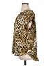 Misia 100% Polyester Animal Print Gold Short Sleeve Blouse Size 1X - photo 5
