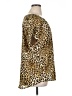 Misia 100% Polyester Animal Print Gold Short Sleeve Blouse Size 1X - photo 4