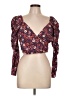Veronica Beard Floral Red 3/4 Sleeve Silk Top Size 10 - photo 1