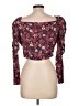 Veronica Beard Floral Red 3/4 Sleeve Silk Top Size 10 - photo 2