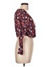 Veronica Beard Floral Red 3/4 Sleeve Silk Top Size 10 - photo 4