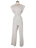 Luxology Stripes Ivory White Jumpsuit Size M - photo 1