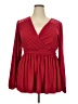 Torrid Burgundy Long Sleeve Blouse Size 2X Plus (2) - photo 1