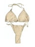 Unbranded Solid Tan Two Piece Swimsuit Size M - photo 2