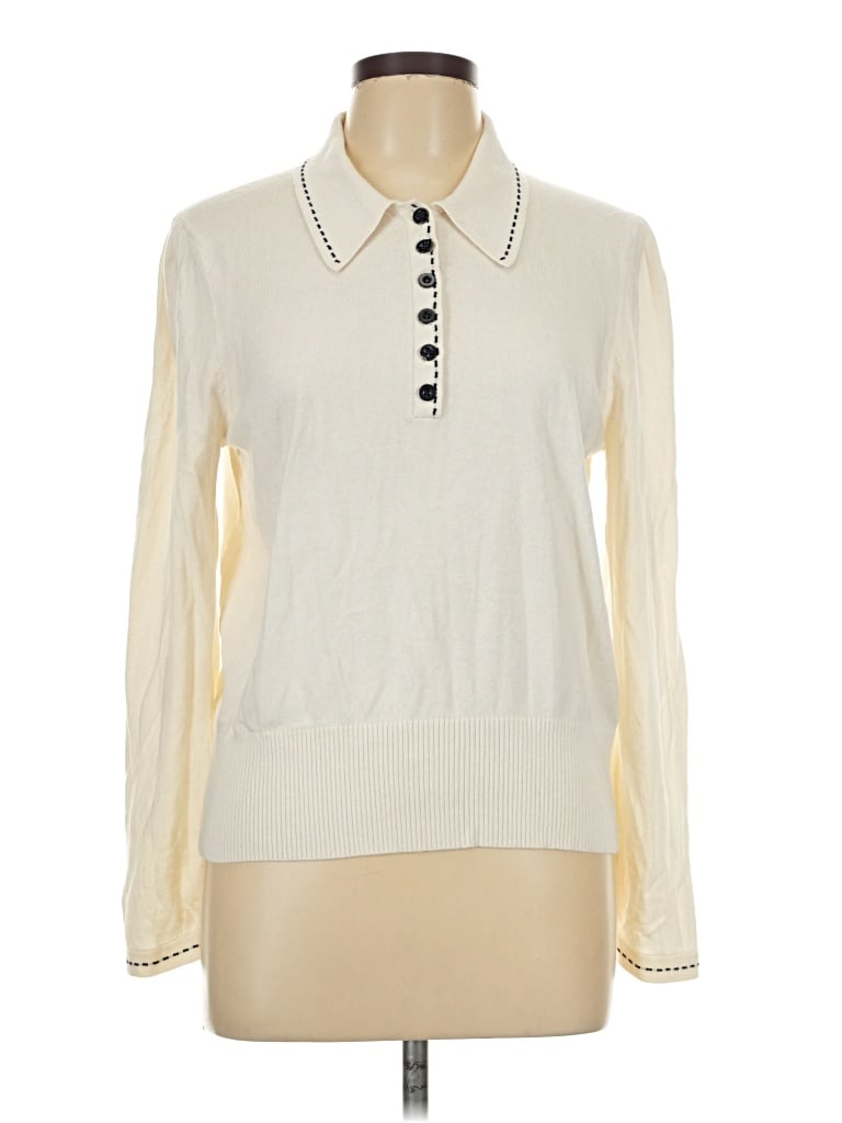 Pre-owned Lk Bennett Pullover Sweater In Ivory