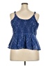 Torrid Blue Sleeveless Blouse Size 2X Plus (2) - photo 2
