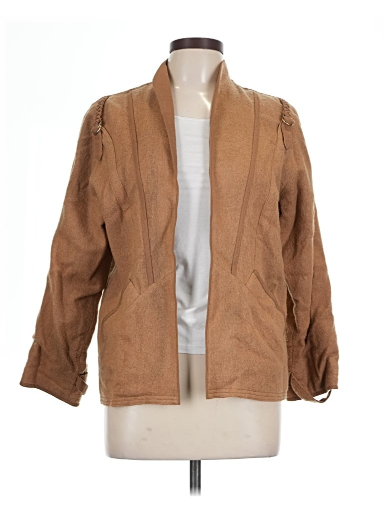 Pre-owned Assorted Brands Cardigan Sweater In Tan
