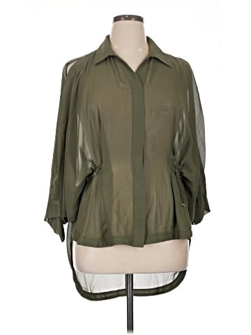 Chico's 3/4 Sleeve Button-Down Shirt (view 1)