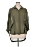 Chico's Green 3/4 Sleeve Button-Down Shirt Size XL Petite (3) - photo 1