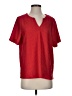 BonWorth 100% Polyester Red Short Sleeve Blouse Size S (petite) - photo 1