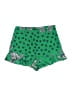 Zara Basic 100% Polyester Paisley Green Shorts Size L - photo 1