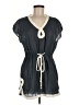 Theme 100% Cotton Gray Casual Dress Size M - photo 1
