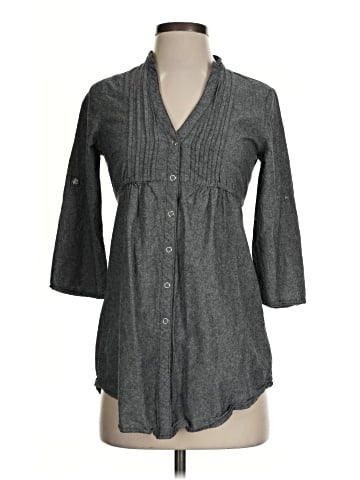 Timing 3/4 Sleeve Button-Down Shirt (view 1)